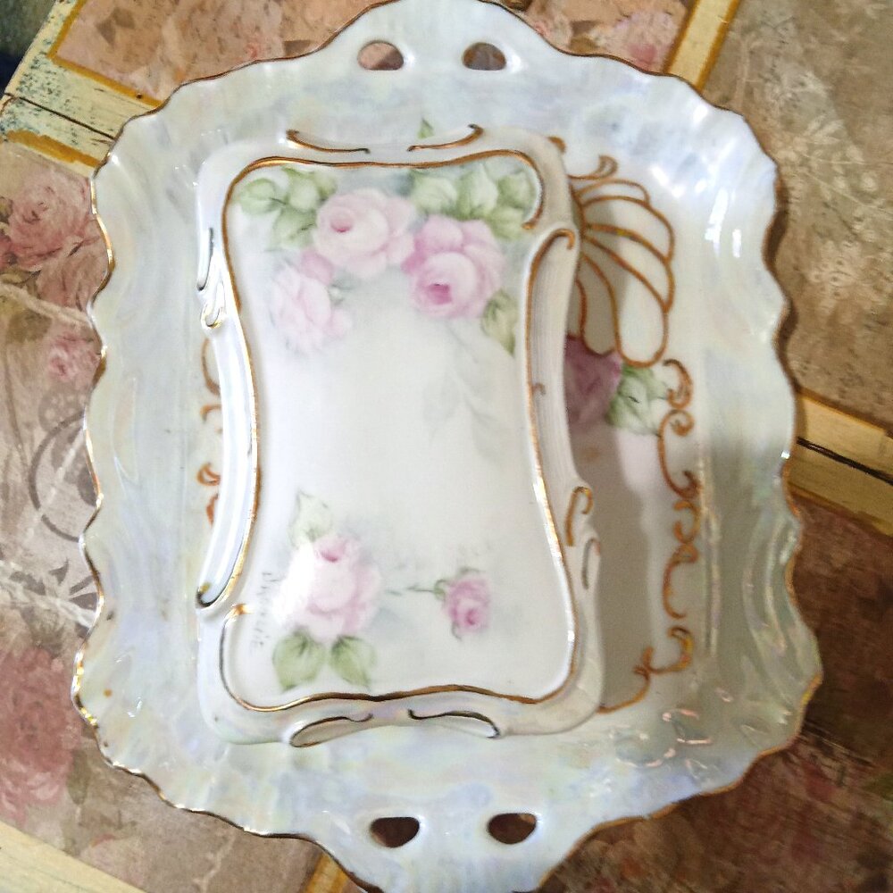 BEAUTIFUL TRINKET BOX & TRAY